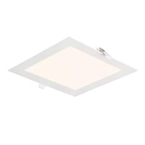 8 in. Square 1400 Lumens Integrated LED Canless Slim Panel Light, 5000K