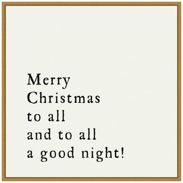 Amanti Art 22 in. Merry Christmas To All Christmas Holiday Framed Canvas Box Wall Art