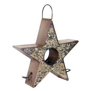 Star Fly-Thru Copper Bird Feeder