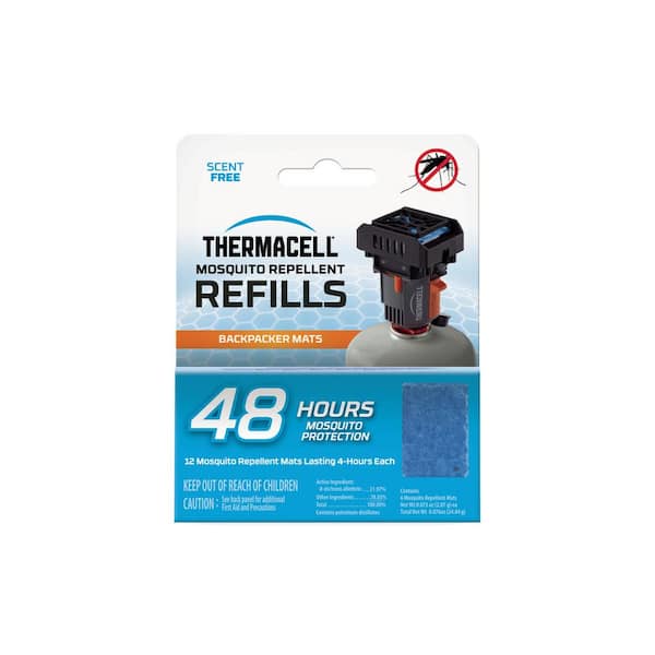 Thermacell Backpacker Outdoor Mosquito Repeller Mat-Only Refill 48-Hour Protection (12 Repellent Mats)