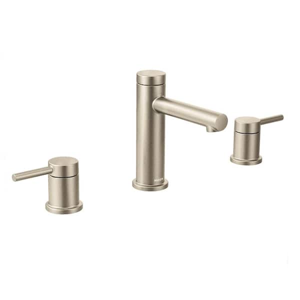 MOEN Align 8 in. Widespread 2-Handle Bathroom Faucet Trim Kit in Brushed Nickel (Valve Not Included)