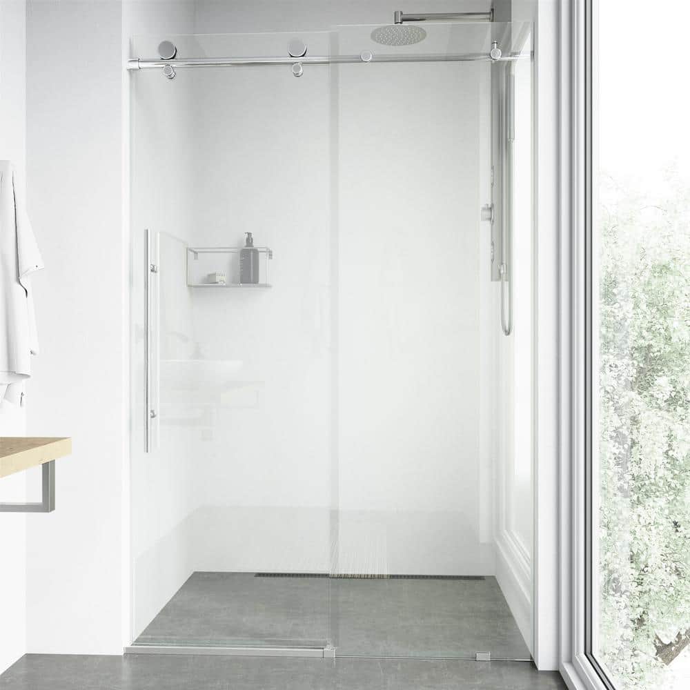 Elan E-Class 52" Frameless Chrome Sliding Shower Door
