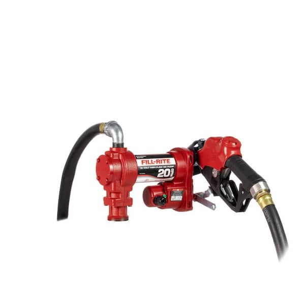 FILL-RITE 12V 20 GPM 1/4 HP Fuel Transfer Pump (Auto Nozzle Package)