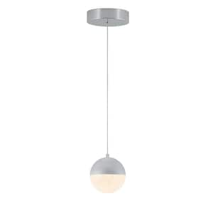 Sparkle 7-Watt 1-Light Glam Chrome Plated Integrated LED Pendant Light