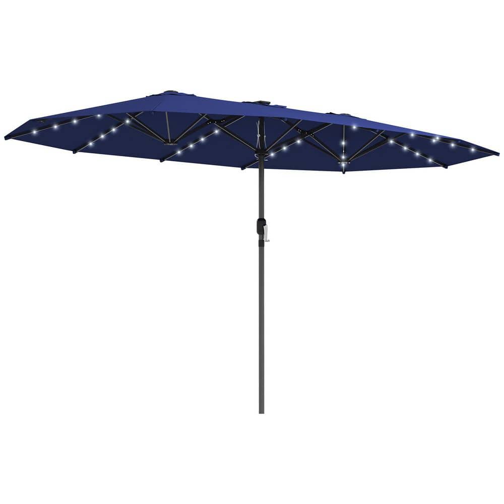14.8 ft. Market Patio Umbrella in Navy Blue