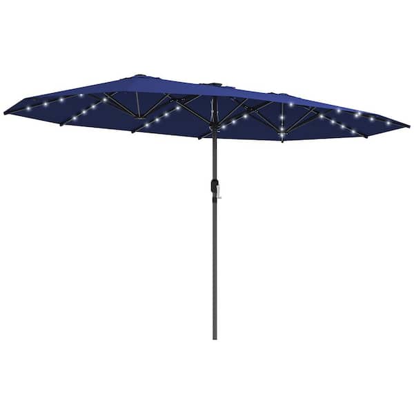 Outsunny 14.8 ft. Market Patio Umbrella in Navy Blue