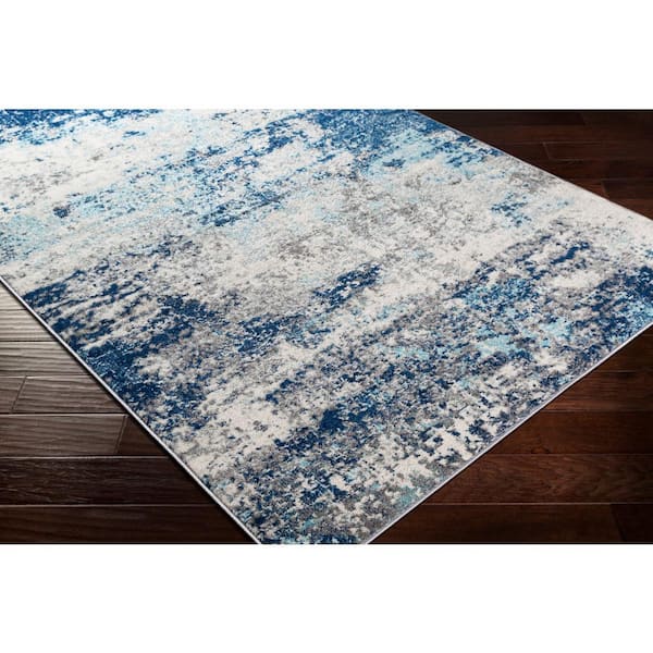 Gene Dark Blue 6 ft. 7 in. x 9 ft. Area Rug