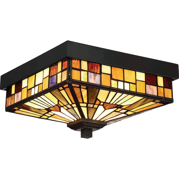 Quoizel Inglenook 11 in. 2-Light Valiant Bronze Flush Mount