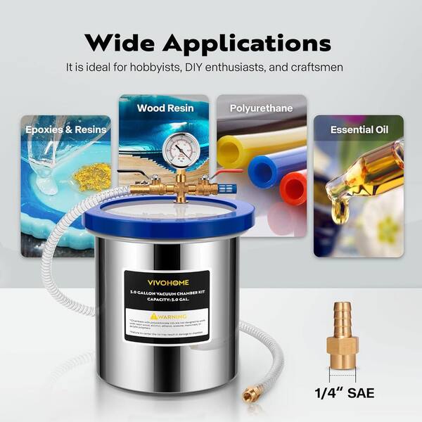 Vakuumkammer-Set für Epoxidharz/Holzstabilisator, Dichtungs- und