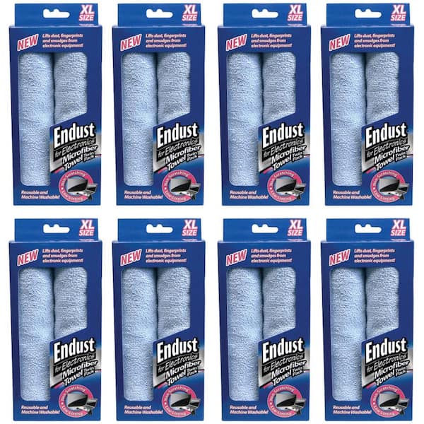 Endust XL 15 in. x 15 in. Microfiber Cloth (8-Pack)