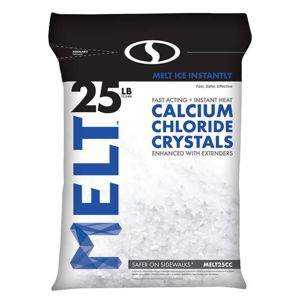 Snow Joe 25 lb. Re-Sealable Bag Calcium Chloride Crystals Ice Melter
