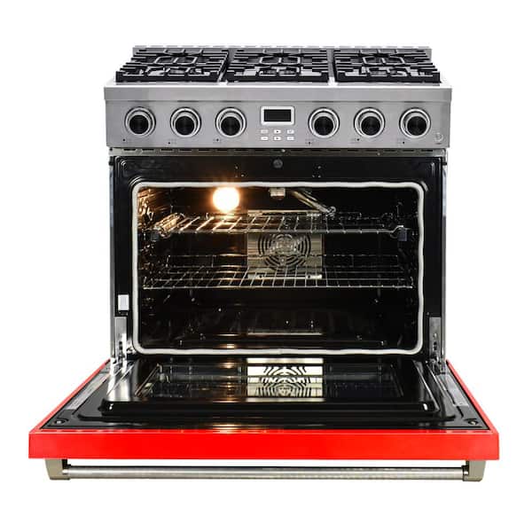 Magic Chef Pro-Style 36 in. 6-Burner Slide-in Gas Range with