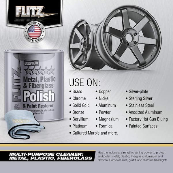  Flitz Multi-Purpose Polish and Cleaner Paste for Metal,  Plastic, Fiberglass, Aluminum, Jewelry, Sterling Silver: Great for  Headlight Restoration and Rust Remover, Made in the USA, 3 Pack : Health &  Household