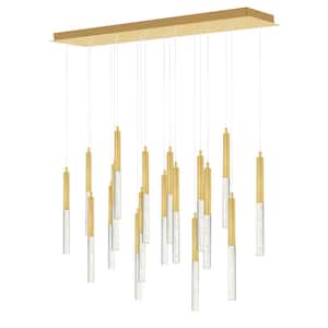 Dragonswatch 18-Light Integrated LED Satin Gold Chandelier