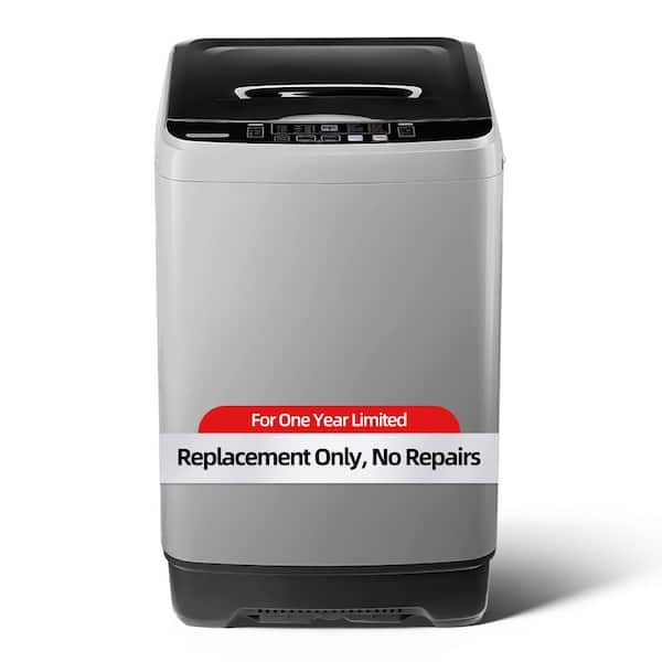 1.7 cu. ft. Full-Auto Portable Top Load Washer with 10- Wash Cycles, Compact for Dorm, Apt, Small Space in Grey