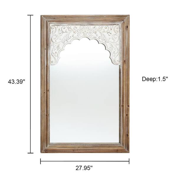 AT-8041-W Size: 39 W x 18 1/2D x 33 H Mirror size: 39 1/2W x 26 1/2 H  This unique modern…