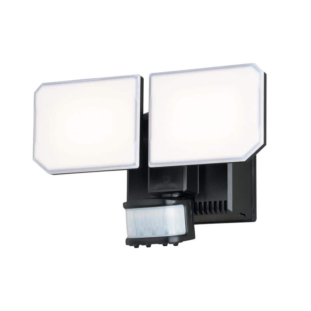 3000 Lumen 240 Degree Black Motion Sensing Dusk to Dawn Integrated LED Outdoor Security Flood Light, GFCI Outlet price history on PriceWatchPro