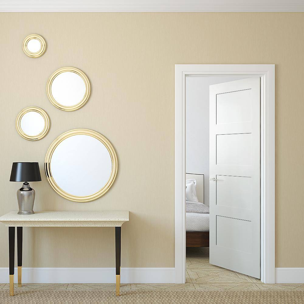 Primed White Solid Core Shaker Interior Door, 34" x 80"