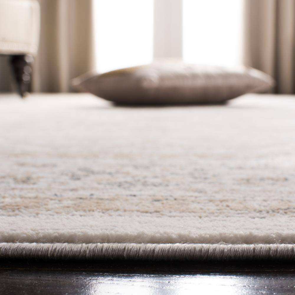Isabella Cream and Beige Synthetic Stain-Resistant Area Rug