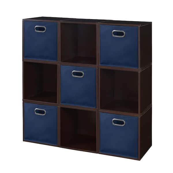 Regency 39 in. H x 39 in. W x 13 in. D Brown Wood 14-Cube Organizer