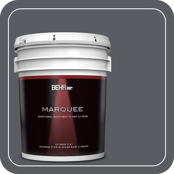 BEHR MARQUEE 5 gal. #PPU18-02 Pencil Point Flat Exterior Paint & Primer