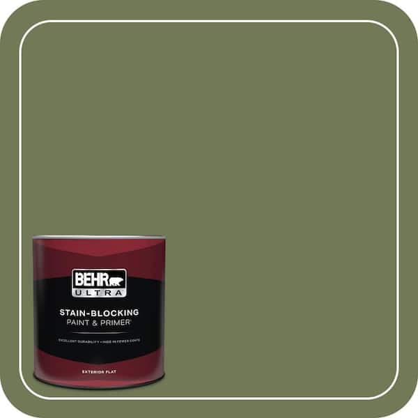 BEHR ULTRA 1 qt. #BIC-56 Jalapeno Flat Exterior Paint & Primer