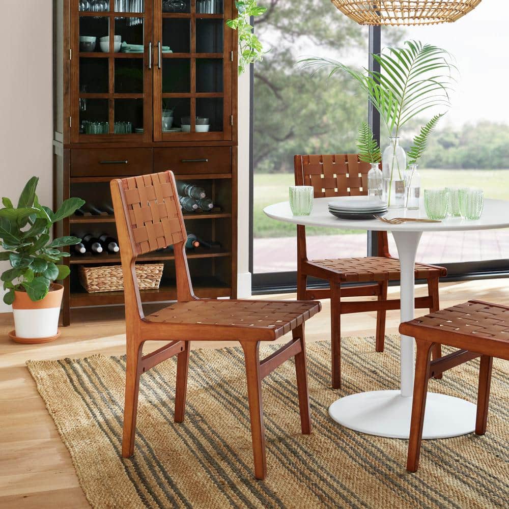 41" White Laminate Round Dining Table with Steel Base