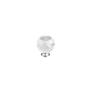 Pordenone Collection 1-9/16 in. (40 mm) Crystal and Chrome Contemporary Cabinet Knob