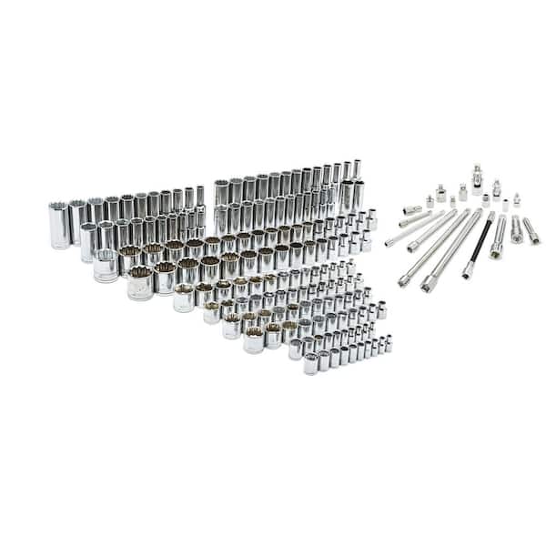 Husky 1/4 in. x 3/8 in. and 1/2 in. Accessory and Socket Set (219-Piece)