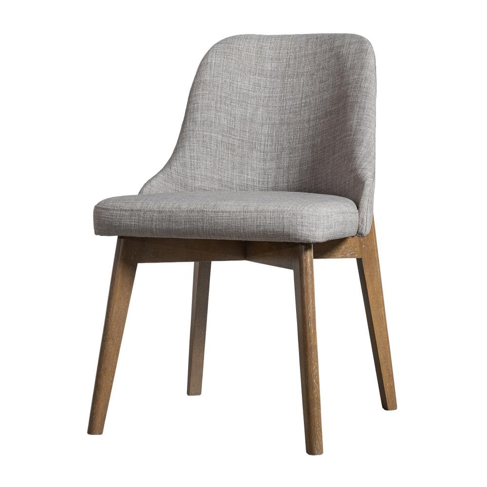 Modern Light Gray Upholstered Dining Chairs with Weathered Oak Solid Wood Legs (Set of 4) price history on PriceWatchPro