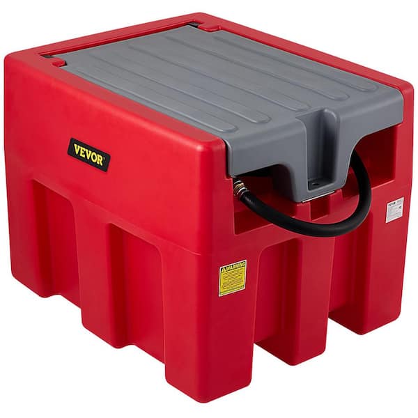 Portable Diesel Tank, 58 Gal. Capacity and 10 GPM Flow Rate, Diesel Fuel Tank with 12V Electric Transfer Pump, Red