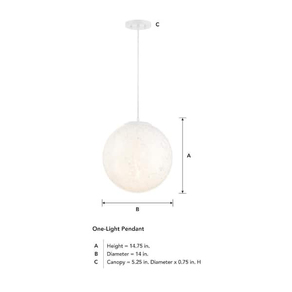 Designers Fountain - Litto 60-Watt 1-Light Brushed Gold Modern Pendant Light with Clear Glass Shield and No Bulbs Included