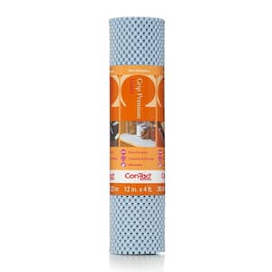 Grip Premium 12 in. x 4 ft. Sky Non-Adhesive Thick Grip Drawer and Shelf Liner (6-Rolls)