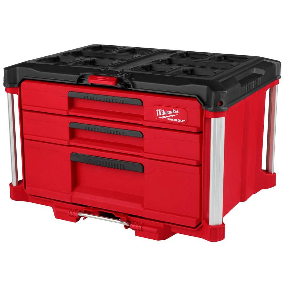 Milwaukee Packout 22 In Modular 3 Drawer Multi Drawer Tool Box With