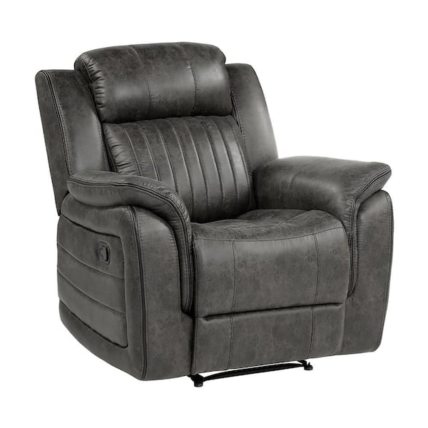 Morelia Brownish Gray Microfiber Manual Recliner