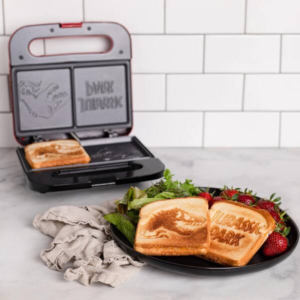 Uncanny Brands Red 900W Jurassic Park Grilled Grilled Cheese
