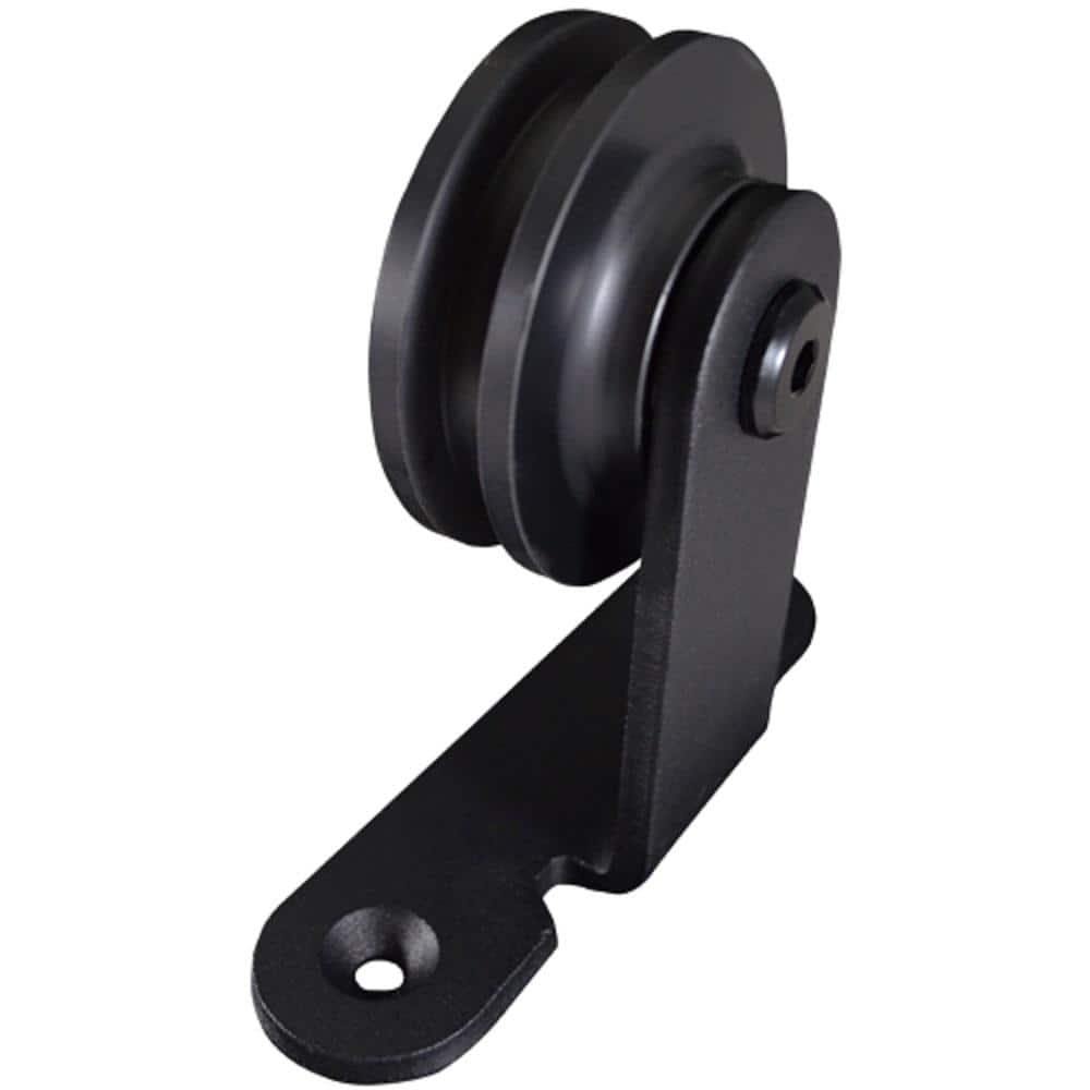 Black Steel 78.75" Top-Mount Barn Door Hardware Kit