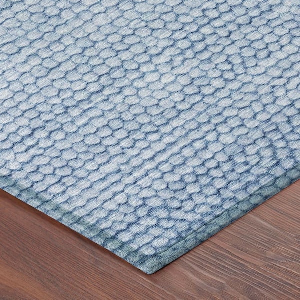 Chantille Machine Washable Indoor/Outdoor Abstract ACN2719 Blue 3 ft. x 4 ft. Area Rug