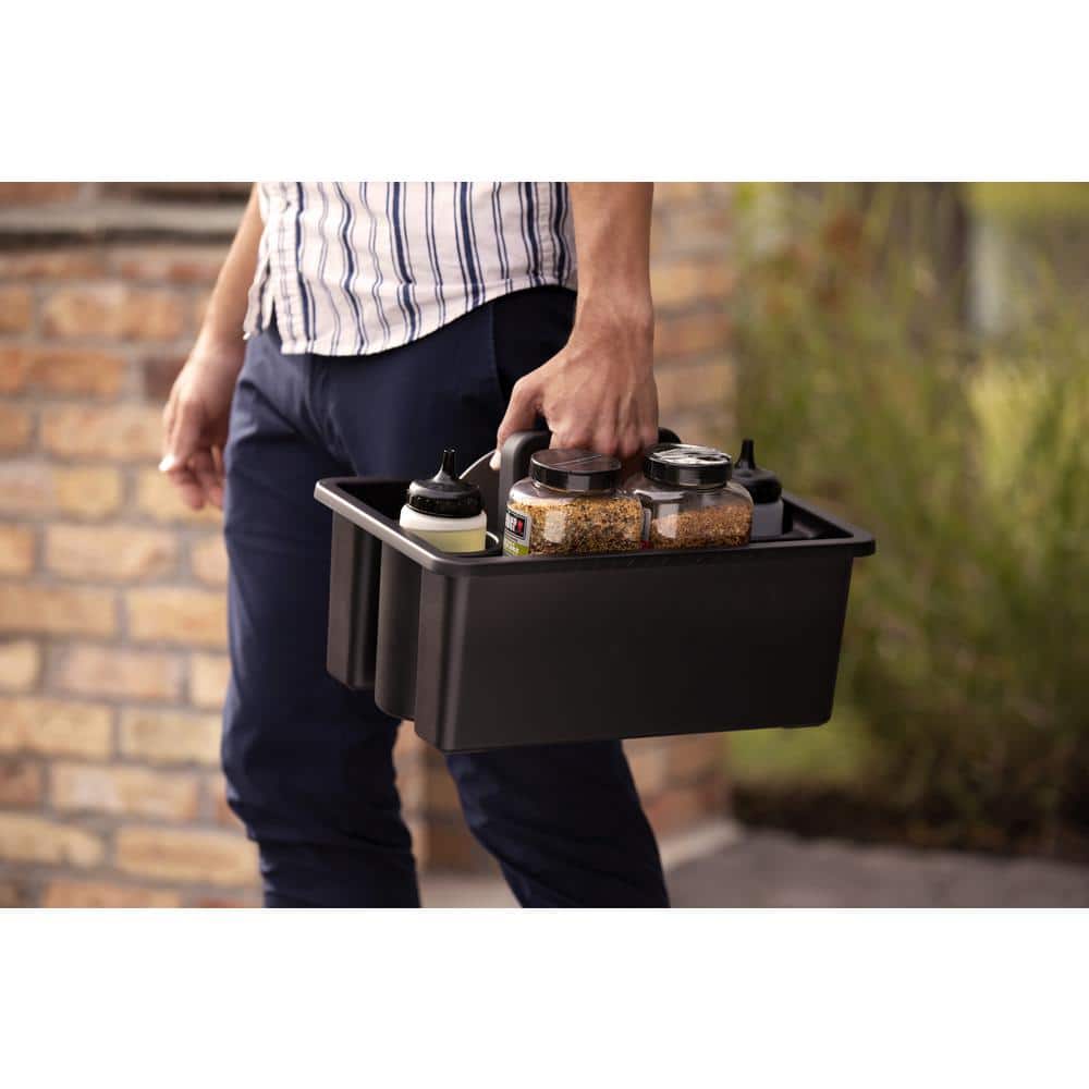 Gray Plastic Weber Works Caddy with Tray Lid