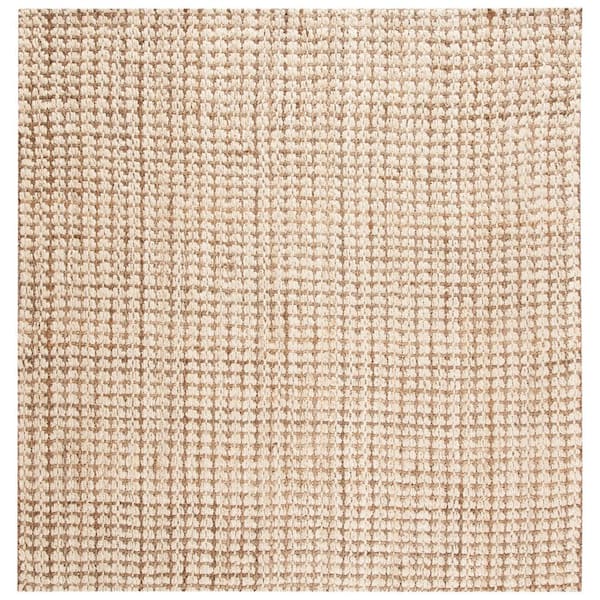 SAFAVIEH Natural Fiber Ivory/Beige 7 ft. x 7 ft. Square Geometric Area Rug