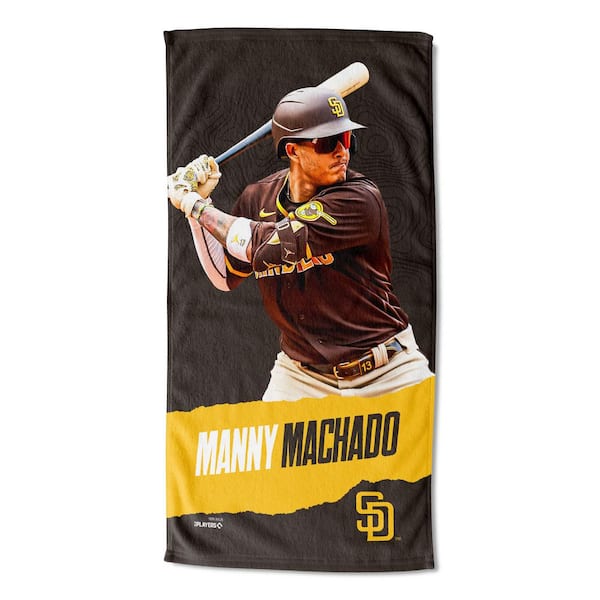 THE NORTHWEST GROUP MLB Multi-Color Padres 23 Manny Machado Printed Cotton/Polyester Blend Beach Towel