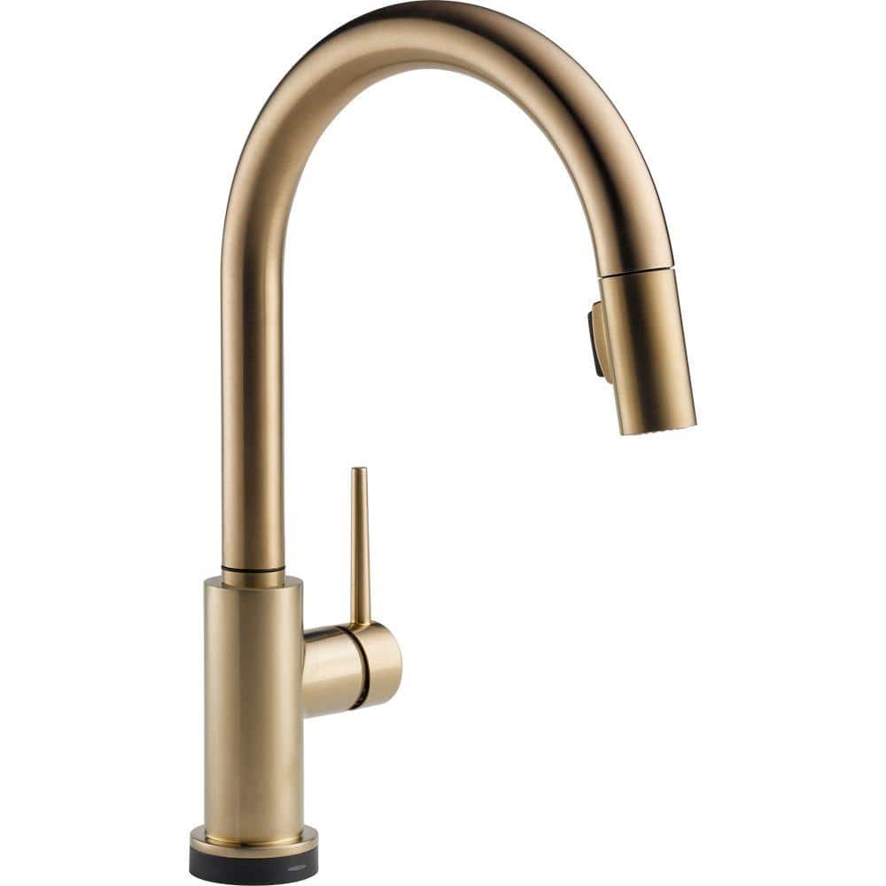 Delta Trinsic Single-Handle Pull-Down Sprayer Kitchen Faucet with Touch2O  Technology in Champagne Bronze 9159T-CZ-DST - The Home Depot