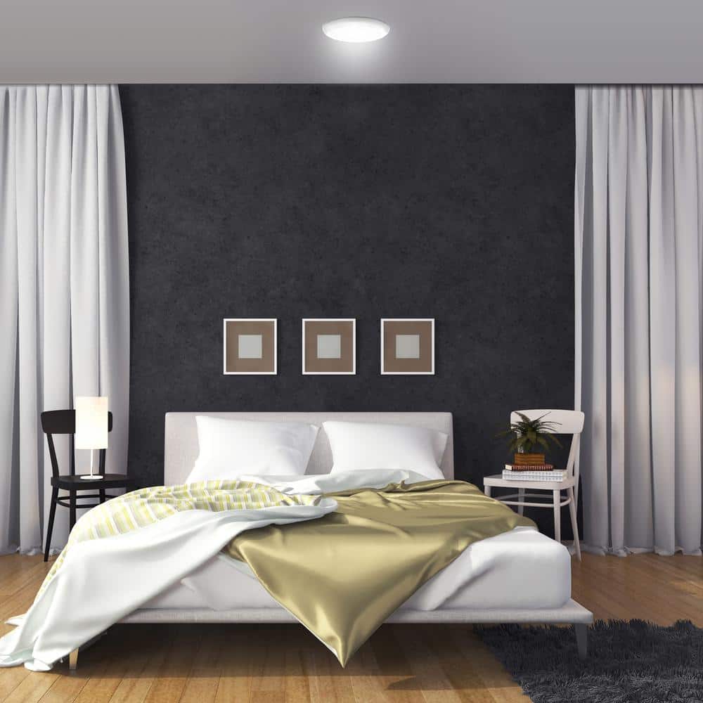 Ultra Slim 6.5" White Aluminum LED Flush Mount Ceiling Light, 3000K