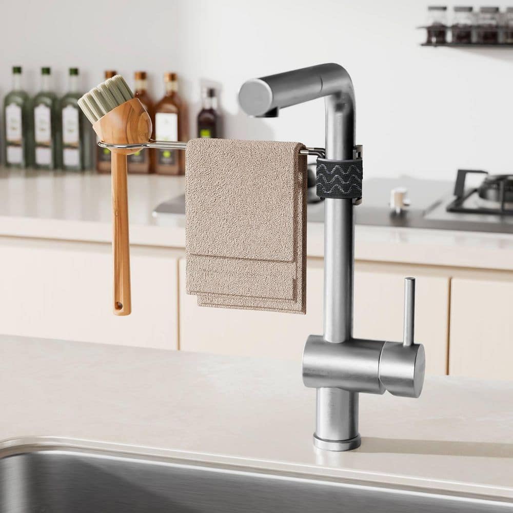 Stainless Steel Faucet Towel Holder with Space-Saving Compact, Rust Resistant for Kitchen Sink, Dish Rack price history on PriceWatchPro