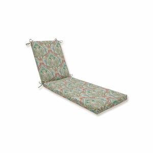 Paisley 23 in. x 30 in. Deep Seating Outdoor Chaise Lounge Cushion in Blue/Multi Pretty