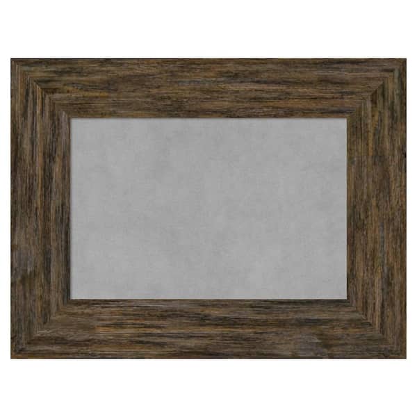 Amanti Art Fencepost Brown 25 in. x 19 in. Framed Magnetic Board
