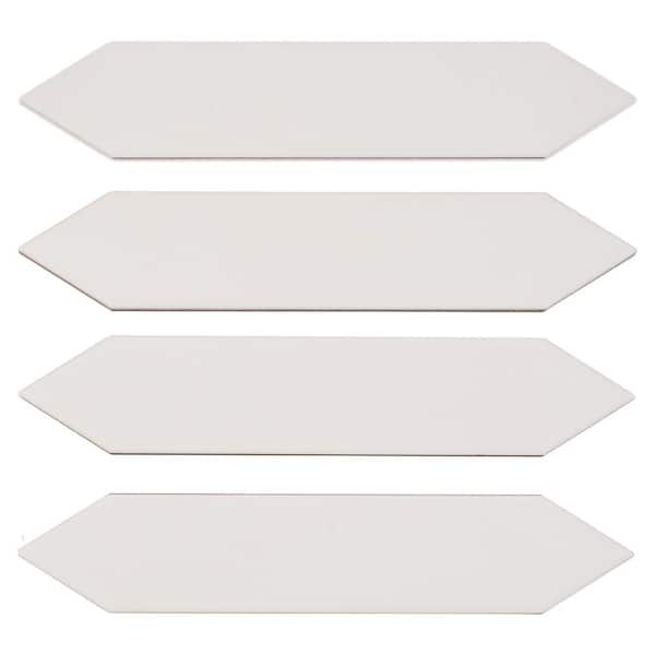 Concerto-Bowtie Capella 2 in. x 8 in. Glossy Ceramic Picket Wall Tile Sample