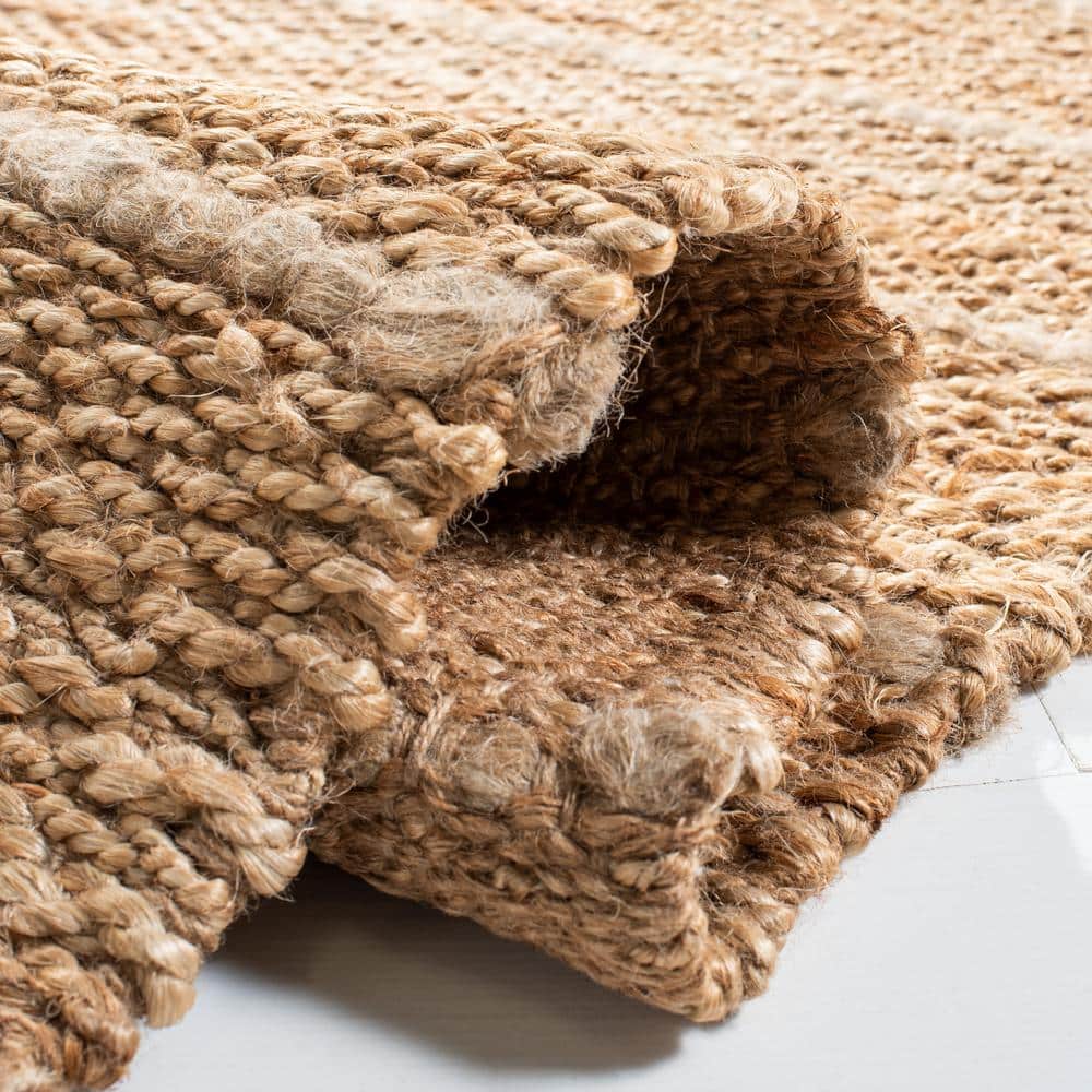Natural Light Grey Handwoven Wool and Cotton Area Rug