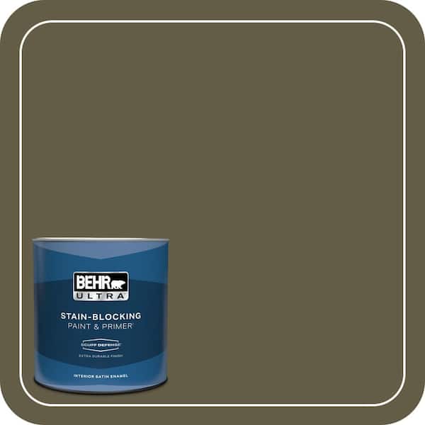 BEHR ULTRA 1 qt. #MQ6-28 Crushed Oregano Extra Durable Satin Enamel Interior Paint & Primer
