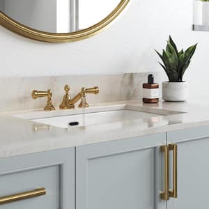 27-1/2 in .Rectangle Undermount Bathroom Sink in White with Overflow Drain